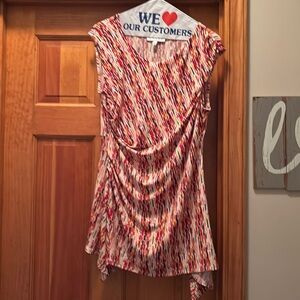 Multi-colored sleeveless long top by Chaus.  It is vibrant and so beautiful.